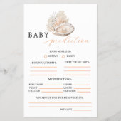 沿岸エレガント真珠ベビー予測願いカード チラシ (正面)