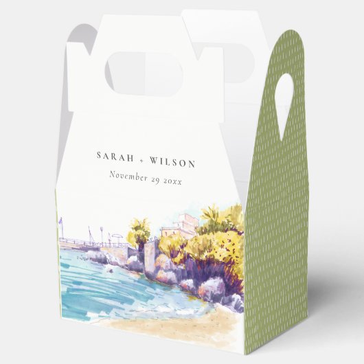 沿岸エレガント砂ビーチロッキーシーケープ結婚ス フェイバーボックス (オープン)