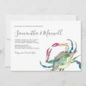 沿岸エレガント結婚式招待状 (正面)