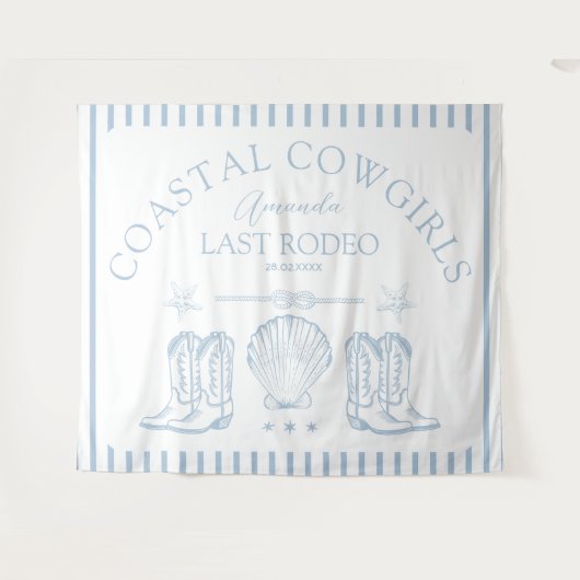 沿岸カウガールブーツ ウェスタンバチェロレッテパーティー タペストリー (正面(横))