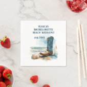 沿岸カウガール独身最後のビーチウィークエンド スタンダードカクテルナプキン (インサイチュ)