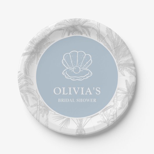 沿岸カウガール モダン ネイティブ ブライダルシャワー ペーパープレート (正面)