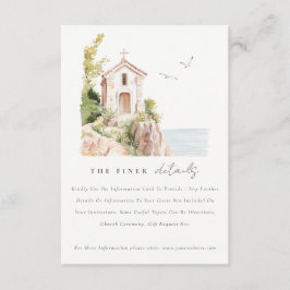 沿岸カトリック水彩教会結婚の詳細 エンクロージャーカード