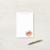 沿岸カニパーソナライズされた名 ポストイット (デスク上)