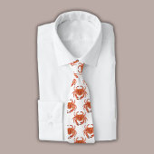 沿岸カニ模様 ネクタイ