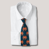 沿岸カニ模様 ネクタイ