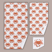 沿岸カニ模様 バスタオルセット