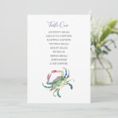 沿岸カニ結婚の座席表カード 招待状 (スタンド正面)