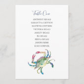 沿岸カニ結婚の座席表カード 招待状 (正面)