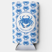 沿岸カニ青 スリム缶クーラー (正面)