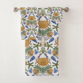 沿岸カニ&シェルタオルセット バスタオルセット