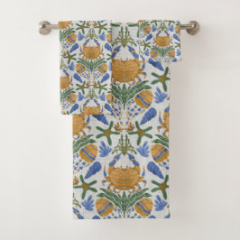 沿岸カニ&シェルタオルセット バスタオルセット