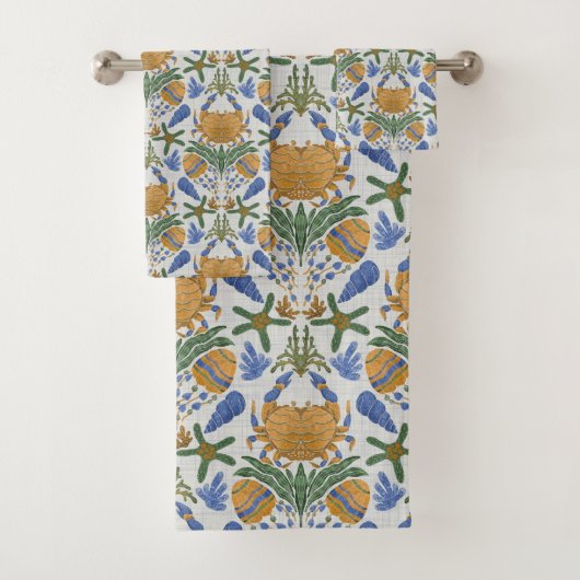 沿岸カニ&シェルタオルセット バスタオルセット (インサイチュ)