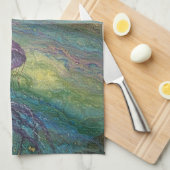 沿岸カラフルクラゲのキッチンタオル キッチンタオル (四つ折り)