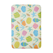 沿岸カラフル貝類のヒトデとカキ バスマット (正面縦)