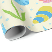 沿岸カラフル貝類のヒトデとカキ ラッピングペーパー (ロールコーナー)