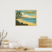 沿岸カリフォルニアヴィンテージ ポスター (キッチン)