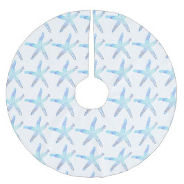 沿岸クリスマスのヒトデの木のスカート ブラッシュドポリエステルツリースカート