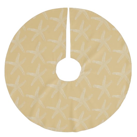 沿岸クリスマスのヒトデの木のスカート ブラッシュドポリエステルツリースカート (正面)