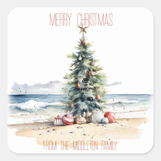 沿岸クリスマスオン・ザ・ビーチ スクエアシール (正面)