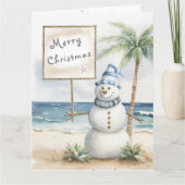 沿岸クリスマスカードのパーソナライズ サンキューカード (正面)