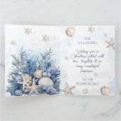 沿岸クリスマスカードのパーソナライズ サンキューカード (内部)