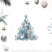沿岸クリスマスカードのパーソナライズ サンキューカード