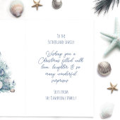 沿岸クリスマスカードのパーソナライズ サンキューカード