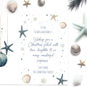 沿岸クリスマスカードのパーソナライズ サンキューカード