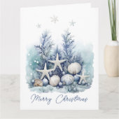 沿岸クリスマスカードのパーソナライズ サンキューカード (正面)