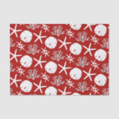 沿岸クリスマスサンドドルスターフィッシュレッド 薄葉紙 (正面)