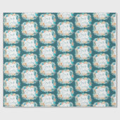 沿岸クリスマスシーズ&グリーティングヒトデの貝殻 ラッピングペーパー (フラット)