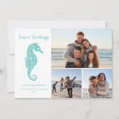 沿岸クリスマスシーホースアクアティール(緑がかった色)3写真 シーズンカード (正面)