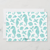 沿岸クリスマスシーホースアクアティール(緑がかった色)3写真 シーズンカード (裏面)