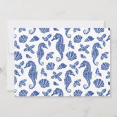 沿岸クリスマスシーホース海軍ブルー3写真 シーズンカード (裏面)