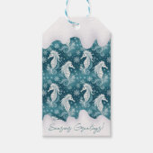 沿岸クリスマスシーホース&スノーフレーク#13 ID1009 ギフトタグ (正面)