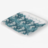 沿岸クリスマスシーホース&スノーフレーク#13 ID1009 ペーパープレート (傾斜あり)