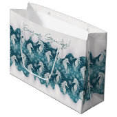 沿岸クリスマスシーホース&スノーフレーク#13 ID1009 ラージペーパーバッグ (正面アングル)