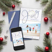 沿岸クリスマスジョイシーシェルホリデーフォト シーズンカード