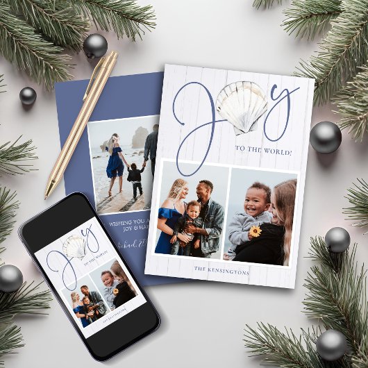 沿岸クリスマスジョイシーシェルホリデー3枚の写真 シーズンカード