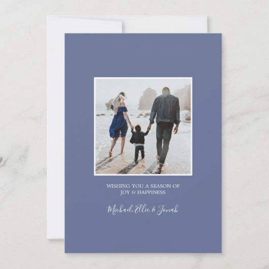 沿岸クリスマスジョイシーシェルホリデー3枚の写真 シーズンカード (裏面)