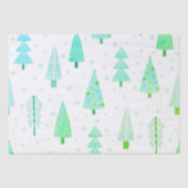 沿岸クリスマスツリーターコイズブルーパターン 薄葉紙 (正面)