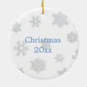 沿岸クリスマスデコールシパーソナライズされたーホース セラミックオーナメント (裏面)