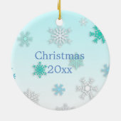 沿岸クリスマスデコールシパーソナライズされたーホース セラミックオーナメント (裏面)