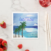 沿岸クリスマスビーチテーマパーティナプキン スタンダードカクテルナプキン (インサイチュ)