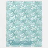 沿岸クリスマスリーフの果実パターン#7 ID1009 フリースブランケット (正面)