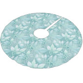 沿岸クリスマスリーフの果実パターン#7 ID1009 ブラッシュドポリエステルツリースカート (アングル)