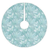 沿岸クリスマスリーフの果実パターン#7 ID1009 ブラッシュドポリエステルツリースカート (正面)