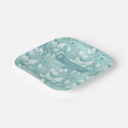 沿岸クリスマスリーフの果実パターン#7 ID1009 ペーパープレート (傾斜あり)