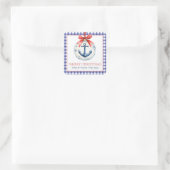 沿岸クリスマス航海のいかりオーナメント スクエアシール (バッグ)